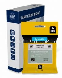 *Dymo SD18055 Black Text on White Industrial Heat-Shrink Tube -12mm 