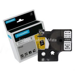 *Dymo SD18444 Black Text on White Industrial Vinyl Labels