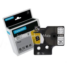 *Dymo SD18445 Black Text on White Industrial Vinyl Labels - 19ml