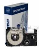 *Casio XR12WE Black Text on 12mm wide White New Compatible Label Tape x 8 Metres  