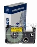*Casio XR12YW Black Text on 12mm wide Yellow New Compatible Label Tape x 8 Metres   