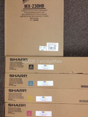 Genuine Sharp MX36GTBA Value Pack (4) BCMY + Waste