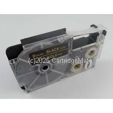 *Casio XR9GD Black Text on 9mm wide Gold New Compatible Label Tape x 8 Metres 