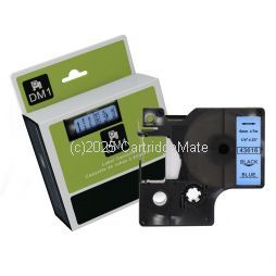 *Dymo SD43616 Black Text on 6mm wide Blue Laminated Tape New Compatible - 7 Metres