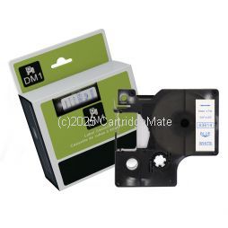 *Dymo SD43614 Blue Text on 6mm wide White Laminated Tape New Compatible - 7 Metres 