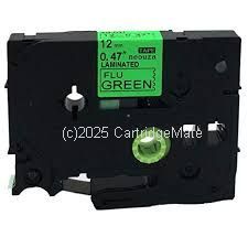*Brother TZe-D31 Laminated Black on Fluro Green Tape 12mm x 5m New Compatible