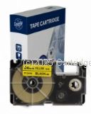 *Casio XR24YW Black Text on 24mm wide Yellow New Compatible Label Tape x 8 Metre    