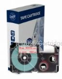 *Casio XR18WER Red Text on 18mm wide White New Compatible Label Tape x 8 Metres    
