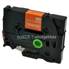 *Brother TZe-625 Laminated White  on Orange Tape - 9mm x 8m - New Compatible   