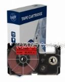 *Casio XR24RD Black Text on 24mm wide Red New Compatible Label Tape x 8 Metres    