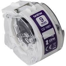 Brother CZ1001 White Label Roll Tape Cassette 9mm x 5m