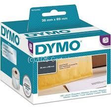 Dymo S0722410 Black On Clear 36mm x 89mm