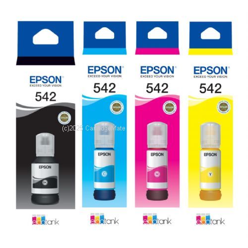 Epson C13T06A192 (542) Value Pack (4) Eco Ink Bottles - Original  