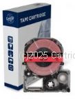 *Epson ESC12RW New Compatible Black Text on 12mm wide Red Label Tape    