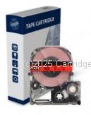 *Epson ESC9RW New Compatible Black Text on 9mm wide Red Label Tape     