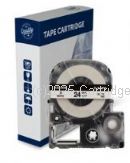 *Epson ESC24KW New Compatible Black Text on 24mm wide White Label Tape   