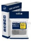 *Brother TZe-C11 Laminated Black on Fluro Yellow - 6mm x 5m -New Compatible       