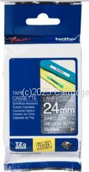 Brother TZe-PR955 White on Silver Tape - 24mm x 4M