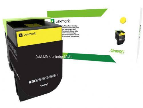 Lexmark 70C80Y0 Yellow Toner - Original  