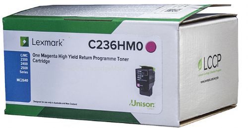 Lexmark C236HM0 Magenta High Yield Print - Original