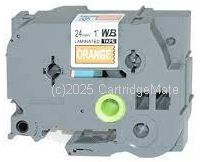 *Brother TZe-655 Laminated White on Orange Tape - 24mm x 8m New Compatible