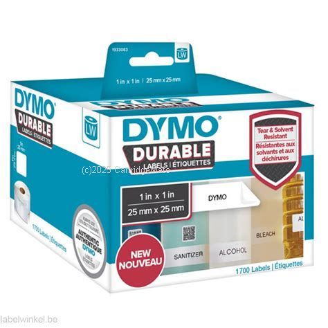 Dymo 1933083 Label Writer  Durable 25mm x 25mm White Labels