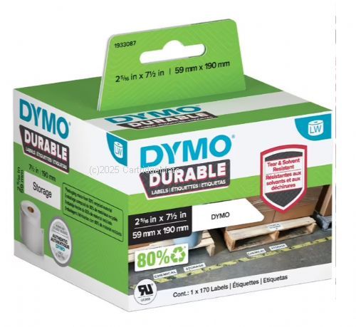 Dymo 1933087 Label Writer Durable 59mm x 190mm White Labels  