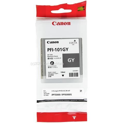 Canon PFI-101GY Grey Pigment Ink Tank-130ml - Original Product  
