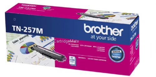 Brother TN-257M Magenta - Average 2,300 - Original      