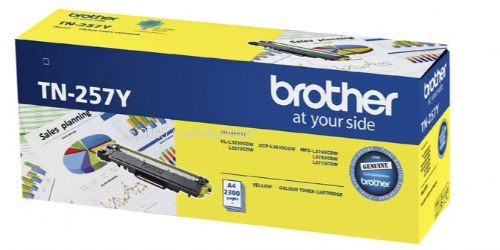 Brother TN-257Y Yellow - Average 2,300 - Original     