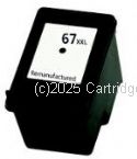 *Hewlett Packard 3YM59AA (67XXL) Extra Extra Large Black Compatible -75% More