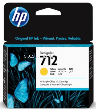 Hewlett Packard 3ED69A (712) Yellow 29ml - Original   