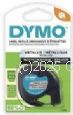 Dymo 91338 LetraTag Plastic Tape 12mm x 4m Silver 