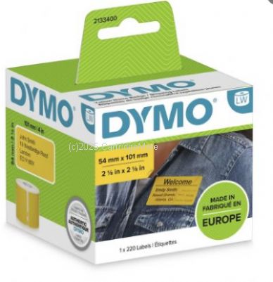 Dymo 2133400 Label Writer  Durable 54mm x 101mm Yellow Labels 