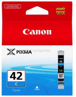 Canon CLI-42C Cyan Inkjet Cartridge  -  Average Yield 58 Pages - Original Product  