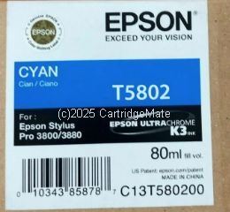 Epson T580200 Cyan UltraChrome - 80ml