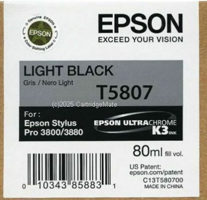 Epson T580700 Light Black UltraChrome -80ml
