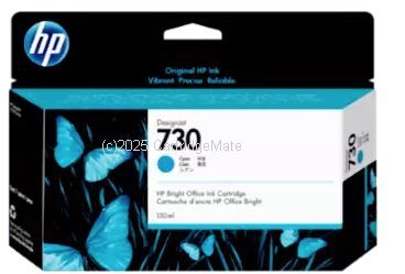Hewlett Packard P2V62A (730) Cyan Ink 130ml - Original
