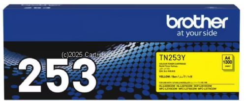 Brother TN-253Y Yellow - Average 1,300 - Original    