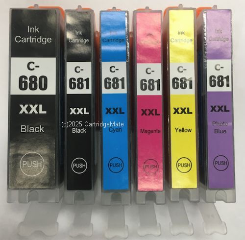 *Canon PGI-680BKXXL Value Pack (6) EXTRA EXTRA Large New Compatible  
