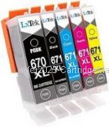 *Canon PGI-670/CLI671 Value Pack (5) NEW High Compatible- Microchip Fitted   