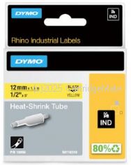 Dymo 18056 Rhino Black on Yellow Industrial Heat Shrink Tube 12.7mm - Original  