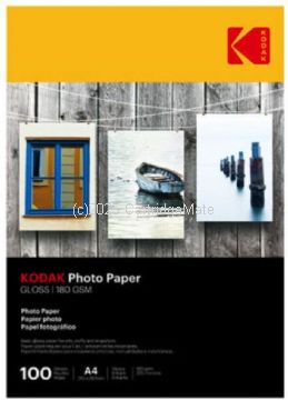 Kodak Gloss Instant Dry 180gsm A4 Paper - 100 sheets