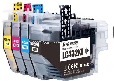 *Brother LC-432XLBK Value Pack (BCMY) Extra Large High Yield New Compatible