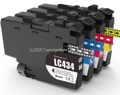 *Brother LC-434 Value Pack (BCMY) New Compatible 