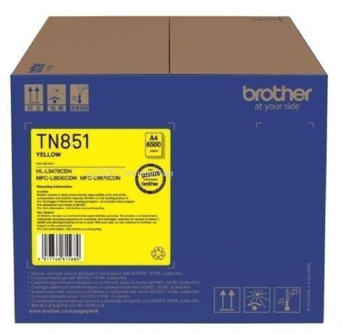 Brother TN-851Y Yellow- Average 6,500 - Original   