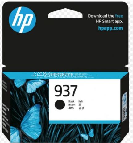 Hewlett Packard 4S6W5NA (937) Black Average Yield 1,250 Pages - Original  