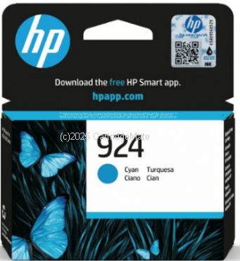 Hewlett Packard 4K0U3NA (924) Cyan Average Yield 400 Pages - Original   