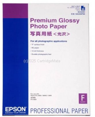 Epson S042091 Premium Gloss Photo Paper A2 - 25 Sheets 