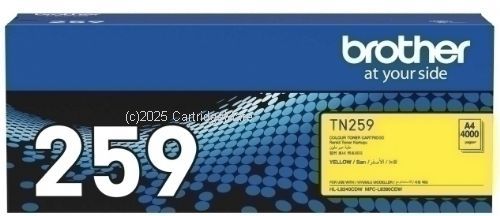 Brother TN-259Y Yellow - Average 4,000 - Original    